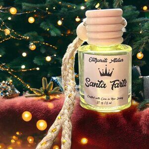 Santa Farts Scented Glass Hanging Car Oil Diffuser Freshener 8ml